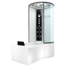AcquaVapore Kombination Badewanne Dusche K55-L03-EC Duschtempel 170x100