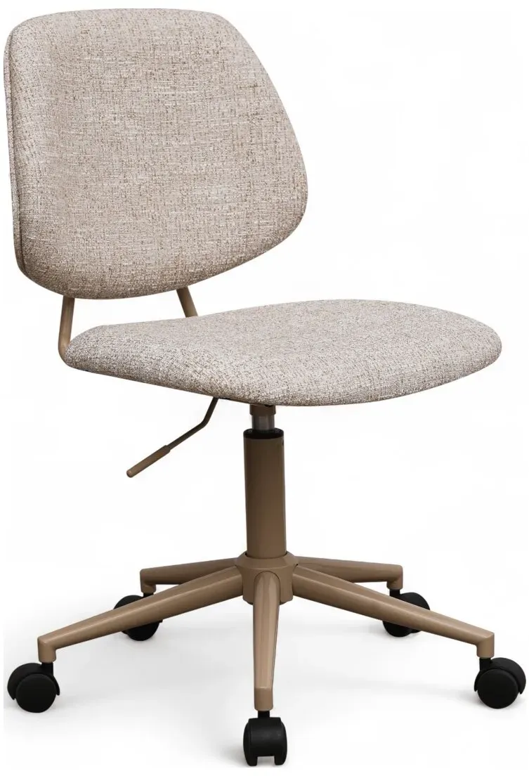 Bürostuhl Otal aus Boucle - Drehbar, Höhenverstellbar, Neigbar, Beige