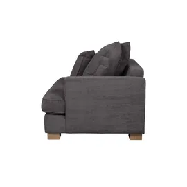 Soho Sessel Franka Flachgewebe 136 x 87 x 103 cm Grau mit Kissen