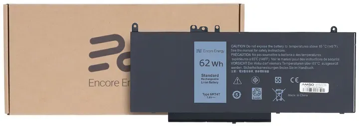 Neuer Encore Energy Akku für Dell Latitude E5470 E5270 E5570 E5750 62Wh 7.6V 8100mAh 6MT4T