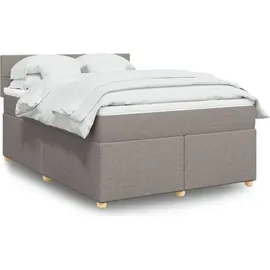 vidaXL Boxspringbett 140 x 200 cm Taupe