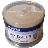 Traxdata DVD-R 4.7 GB 16 x White Waterproof Glossy Ink/Thermal Print Cake * 50