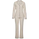 VIVANCE DREAMS Damen Pyjama ecru gestreift Gr.48/50