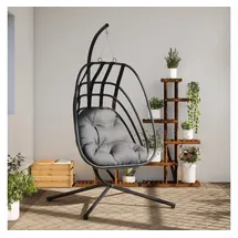 vidaXL Hängesessel mit Ständer Anthrazit Stahl