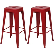 Proregal Barhocker 43 x 77 x 43 cm Rot