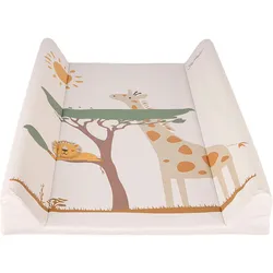 Wickelauflage STERNTALER "Wickelauflage schmal Safari", beige (ecru), B:50cm L:70cm, Wickelauflagen