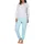 Creative by Normann Frottee Pyjama gestreift Hellblau 48/50