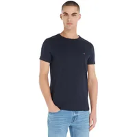 Tommy Hilfiger Core Stretch Slim Fit, Kurzarm-t-shirt - Desert Sky), 3XL