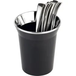 APS Top Chrom Tischabfall-/Besteckbehälter, schwarz, Inhalt: 1 Liter