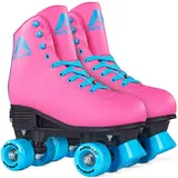 Apollo Disco Roller, Classic Roller | Rollschuhe für Kinder und Erwachsene | größenverstellbare Quad-Skates, 3 Größen, verstellbar von 31 bis 42 | Rollschuhe Damen in schicken Designs