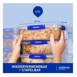 Sistema Klip It Plus rechteckig blau 2,2 l