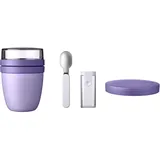 Mepal | Lunchpot Switch Set inkl. Faltbarer Löffel Ellipse | mach aus deinem Lunchpot einen Snackpot | praktischer Müslibecher | Tiefkühler, Mikr