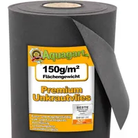 Aquagart 114m2 Gartenvlies Unkrautvlies Unkrautfolie Mulchfolie Mulchvlies 150g 2m