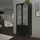 ML-Design Vitrinenschrank 80 x 185 x 40 cm Schwarz
