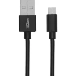 ANSMANN USB-Daten- und Ladekabel,USB-A auf Micro-USB,L 1,2 m, schwarz