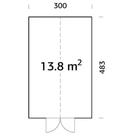 Palmako Gewächshaus Emilia 13 Grau 13,8 m2