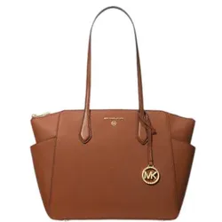 Michael Kors für Damen. 30S2G6AT2L Marilyn braune Saffianoleder-Tasche, mittelgroß (OSFA), Lässig