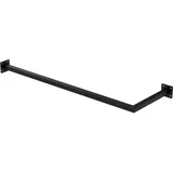 ML-Design Kleiderstange Übereck für die Wand T30cmxB90cm Schwarz aus Stah L-Form