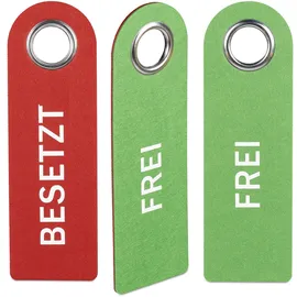 Relaxdays 24 x Türschild Besetzt Frei', Weiß,Grün,Rot