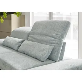 Candy Ecksofa 3C CANDY "Mallow Designsofa mit Komfortfunktionen, modern und bequem, L-Form", grün (mint), B:318cm H:83cm T:220cm, 100% Polyester, Sofas, Ecksofa, Verstellbare Armlehne und Kopfteil, manuelle Sitztiefenverstellung