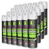 Spraytive 24 x 500ml Sprühkreide neon-pink - Abwaschbare leuchtende Kreidefarbe, Outdoor Kreidespray, Bodenmarkierung, Temporäres Markierungsspray, Farbspray für Asphalt, Gras, Beton