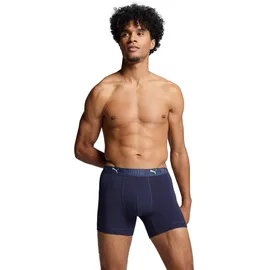 Puma Sport Baumwoll-Boxershorts Blau / Weiß M 2er Pack
