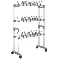 VidaXL Schuhregal mit Rollen Silbern 66x27x100 cm