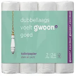 G'woon Großhandel G'woon doppellagiges Toilettenpapier 24 Rollen