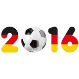 wall-art Wandtattoo »Fußball 2016 mit Fußball«, (1 St.), selbstklebend, entfernbar, bunt