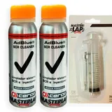 Master Lap Adblue Antikristallisierungsmittel mit Dosierer, verhindert Kristallisation und Reinigung von Injektoren und Katalysatoren, Behandlung von 80 l, 2 x 100 ml, 2 Stück