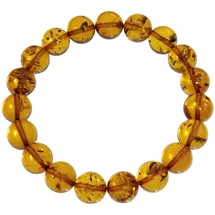 Ostsee-Schmuck Armband Kugel 11 mm braun 19 cm