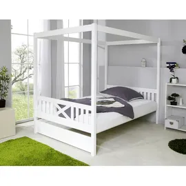 TICAA Himmelbett Lino 140 x 200 cm weiß