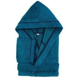 PANA® Frottier Unisex Baumwolle Bademantel mit Kapuze • Saunamantel • Damen Bademantel • Herren Bademantel mit Kapuze • bathrobe men • weiches Material • knielang
