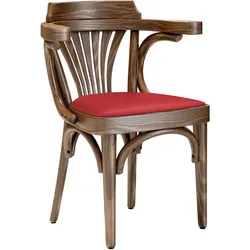 Chausey | Bugholzstuhl | Holz / Leder | Vintage Old Patina / Rot | Bugholz