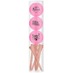 Weihnachtsset DeLuxe mit 3 pinken Bällen und 5 Tees