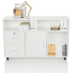 Rollcontainer / Mobiler Aktenschrank ORGANISER PRO 100x35x65 weiß / weiß hjh OFFICE