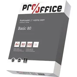Papier Basic, A4, 80g/m2, weiß,Pck=500Bl, für Inkjet, Laser, Kopierer