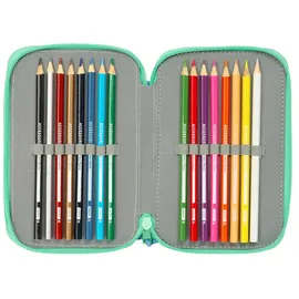 Safta BLUEY Sisters Federmäppchen mit 37 nützlichen Funktionen, Federmäppchen für Kinder von 5 bis 14 Jahren, Bequem und vielseitig, Qualität und Langlebigkeit, 12,5 x 5,5 x 19,5 cm, Aqua, M, Teal, M