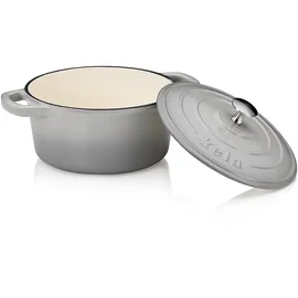 Kela Calido Bräter 21 cm rund grau