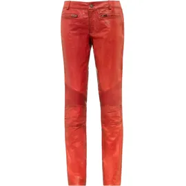 Ricano Lederhose Donna Slim Fit Rot M