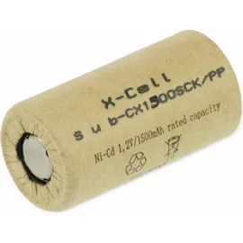 XCell Akku Sub-C 1.2V, 1500mAh 1500SCK Pappmantel 1,2V/1500mAh, 43x23mm