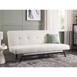 Beliani 3-Sitzer-Schlafsofa, Weiß, Schwarz, Textil, 188x85x93 cm, Wohnzimmer, Sofas - Couches, Schlafsofas