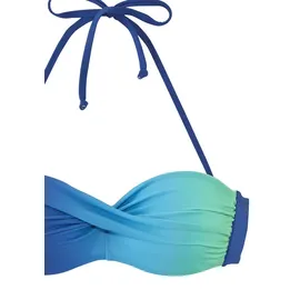 LASCANA Bügel-Bandeau-Bikini Damen Blau/Türkis 40 Cup D