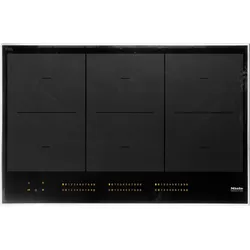 MIELE Flex-Induktions-Kochfeld "KM 7575 FR", schwarz, B:80,6cm H:5,2cm T:52,6cm, Kochfelder, Mit 6 Kochzonen inkl. 3 leistungsstarken PowerFlex-Kochbereichen