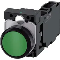 Siemens 3SU11000AB401FA0 3SU1100-0AB40-1FA0 Drucktaster Frontring Kunststoff, rund Knopf Schwarz,