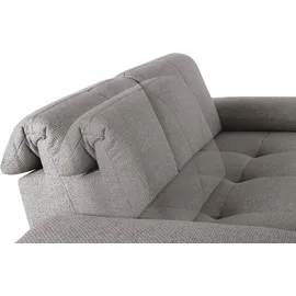 Home Affaire 2-Sitzer HOME AFFAIRE "Stenlille", grau (hellgrau), B:212cm H:83cm T:107cm, Struktur weich (100% Polyester);Struktur grob (100% Polyester);100% NaturLEDER, Sofas, incl. Sitztiefen-, Kopfteil- und Armteilverstellung