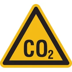 König Werbeanlagen Warnschild, Warnung vor CO2 - praxisbewährt - 200x1.5 mm Kunststoff