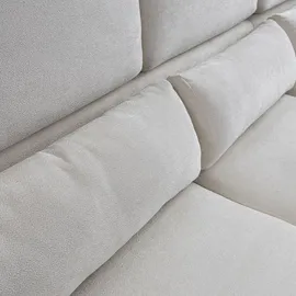 beautysofa Ecksofa MILAN L - Rechts Eckcouch mit Schlaffunktion & Bettkasten - Cappuccino (Sereno683) - Hellbraun