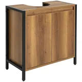 SoBuy Waschbeckenunterschrank 2 Türen 60 x 60 x 30 cm Braun