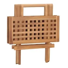 vidaXL Klappbarer Gartentisch 50x50x50 cm Teak Massivholz